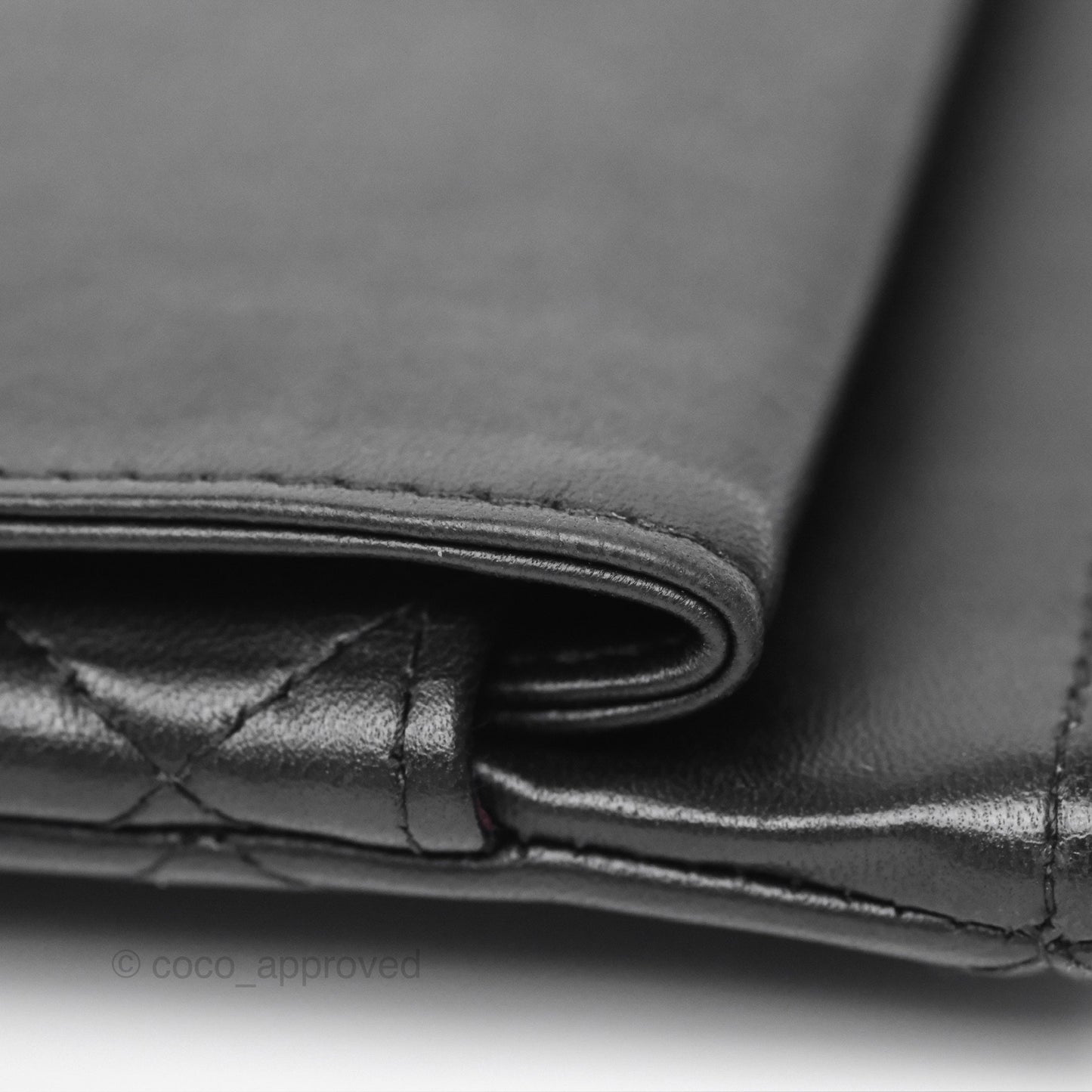 Chanel Flap O Case Clutch Black Lambskin Silver Hardware