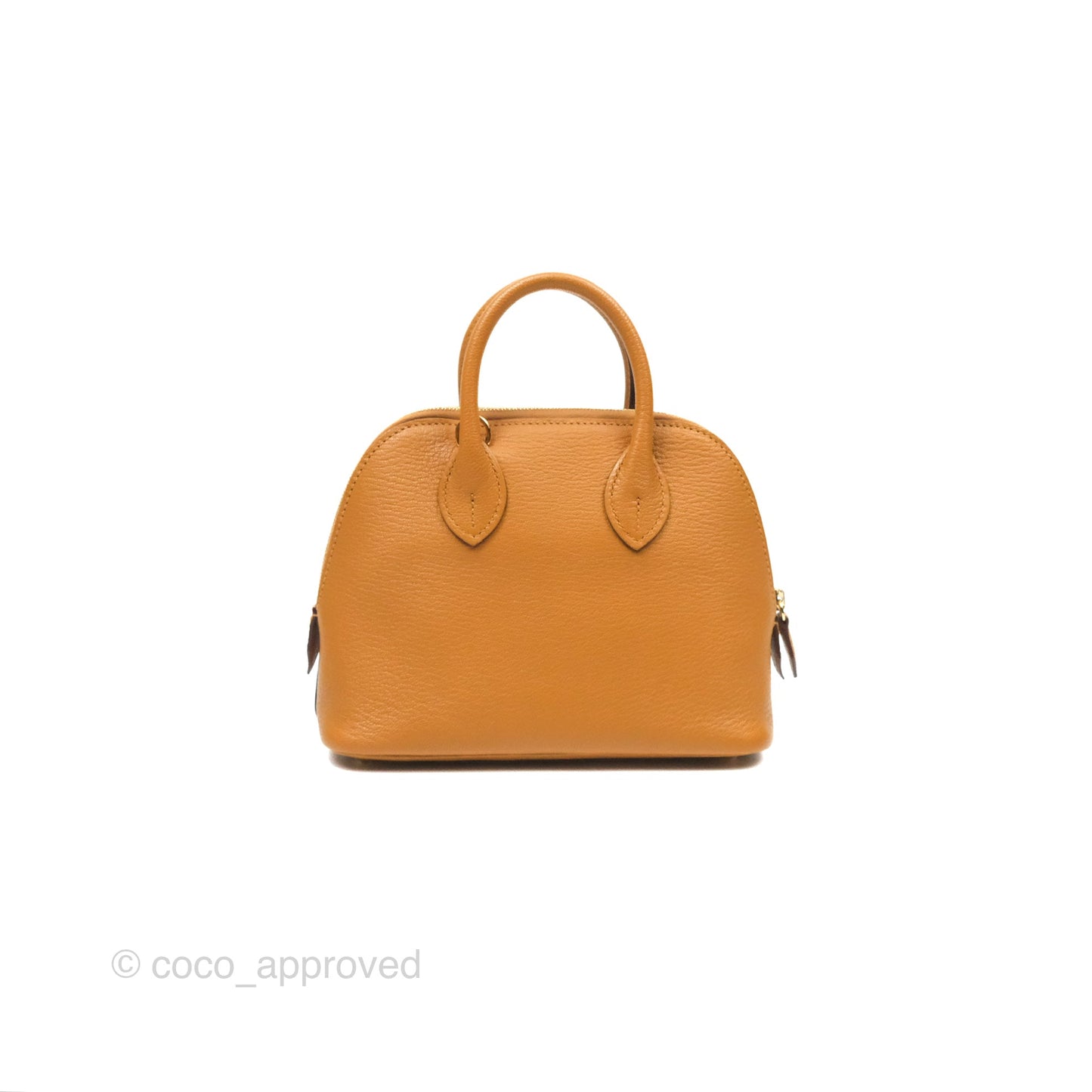 Hermès Bolide Mini 1923 Caramel Chevre Mysore Strap Ficelle/Black Gold Hardware