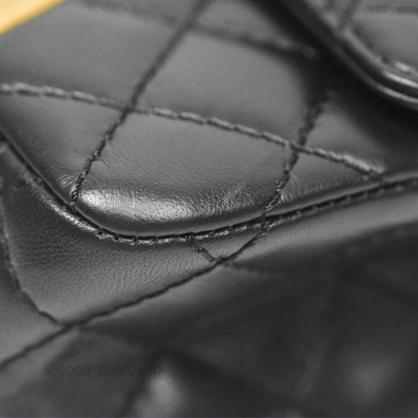 Chanel Reissue 2.55 Metallic Gold Crocodile Embossed Calfskin And Black Quilted Lambskin Aged Gold Hardware
