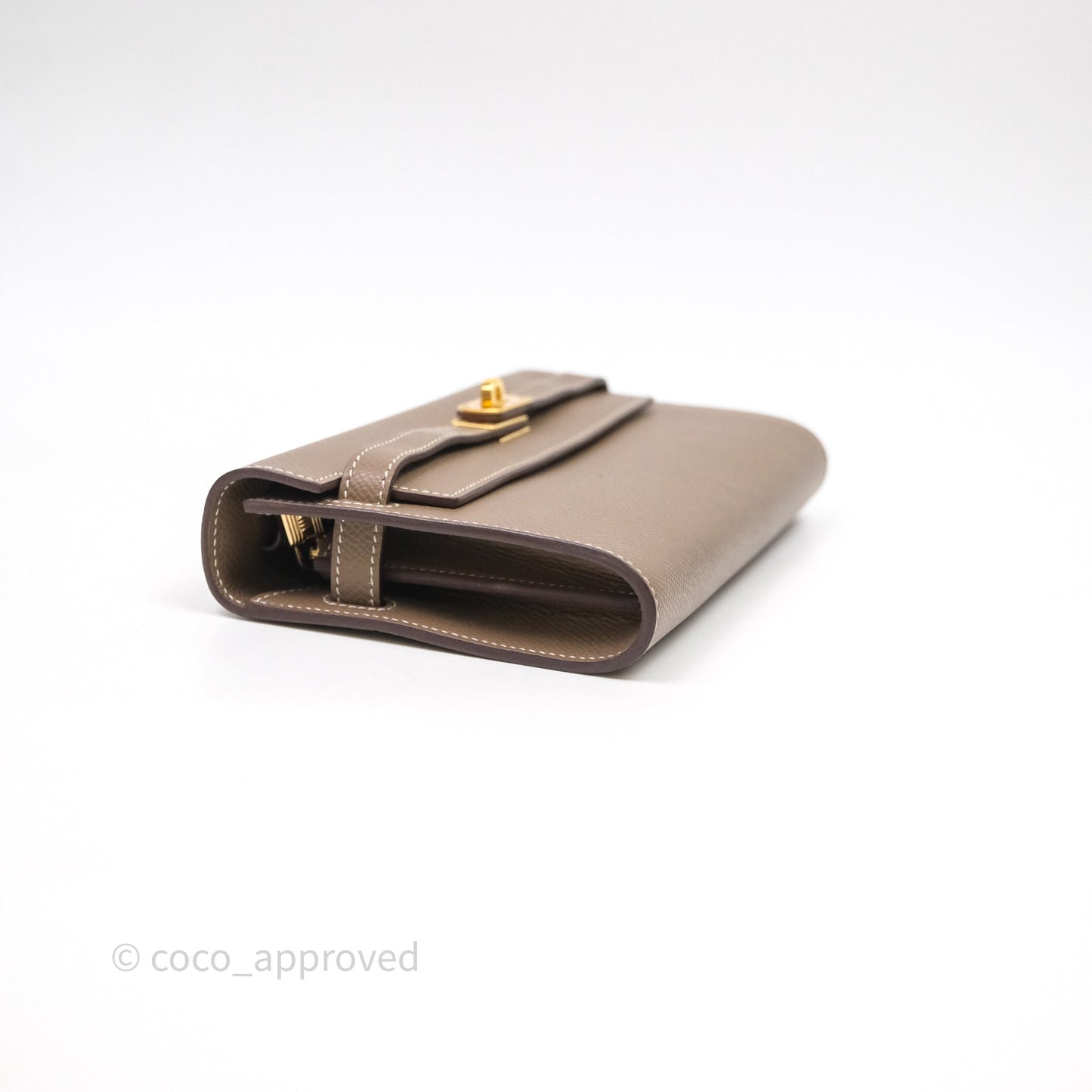 Hermès Kelly To Go Wallet Etoupe 18 Epsom Gold Hardware