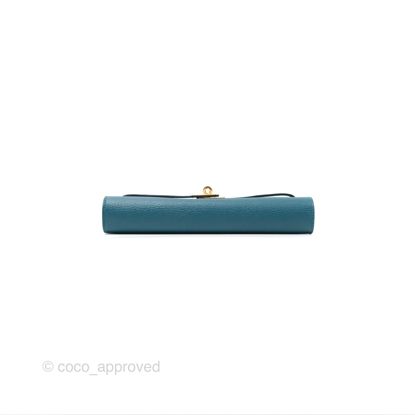 Hermès Kelly To Go Wallet Vert Bosphore Chevre Mysore Gold Hardware