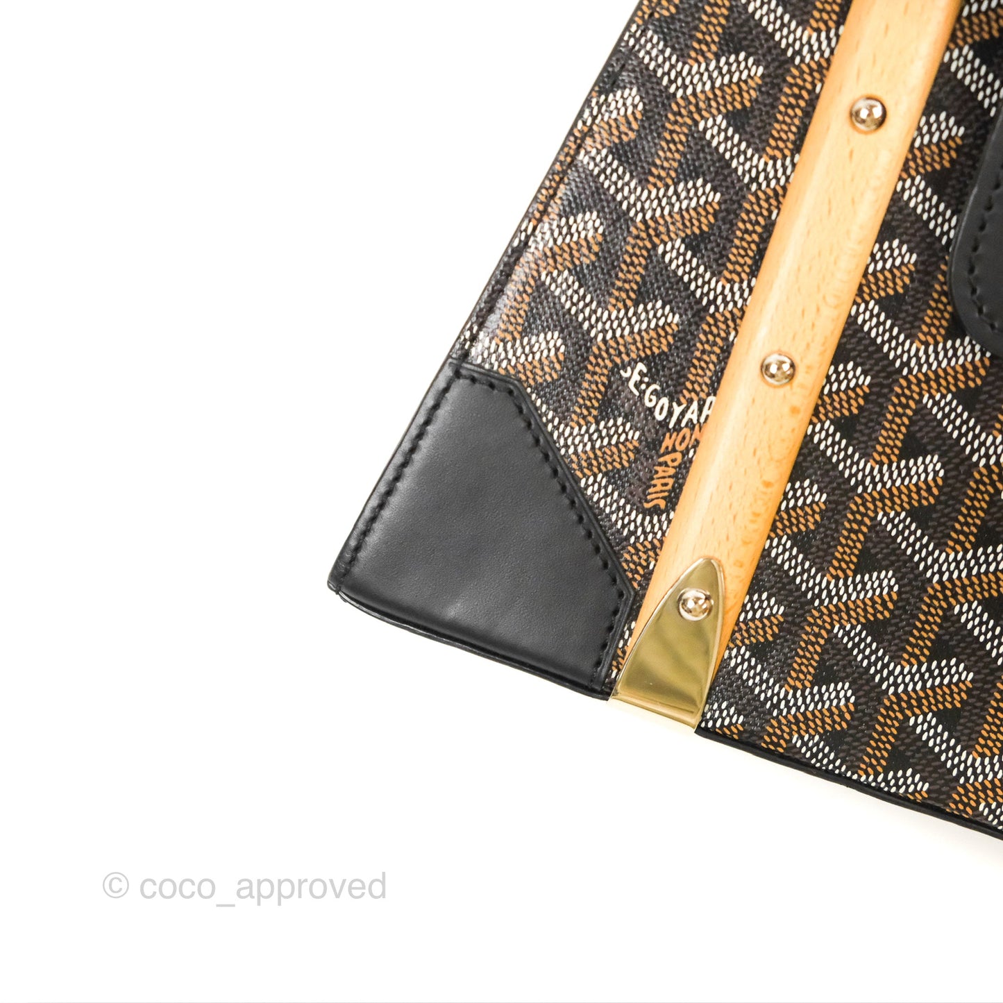 Goyard Saïgon Structuré PM Bag Black Goyardine Canvas