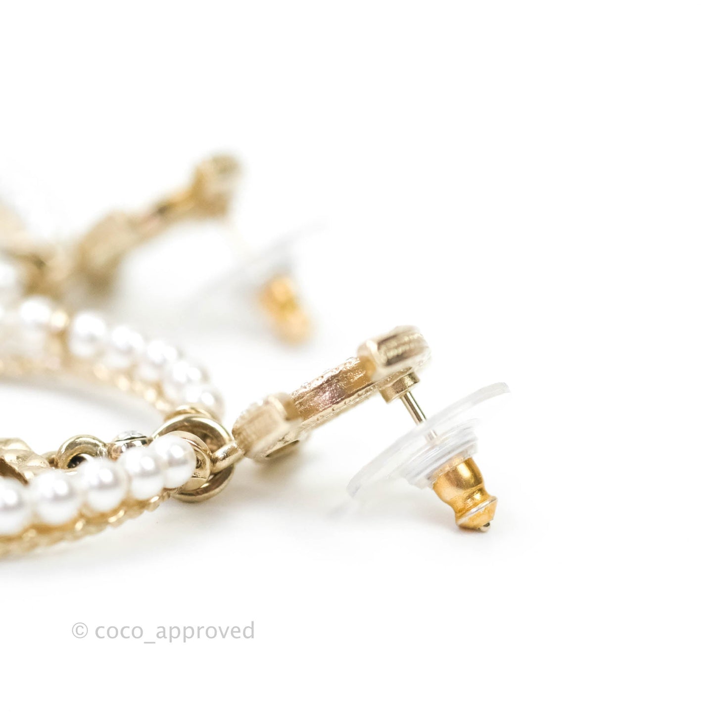Chanel CC Crystal Pearl Ring No 5 Drop Earrings 21V