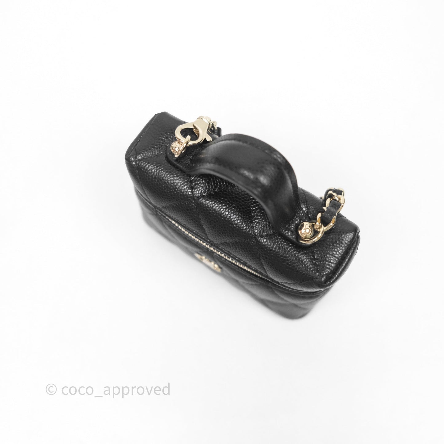 Chanel Classic Black Caviar Mini Bag Charm
