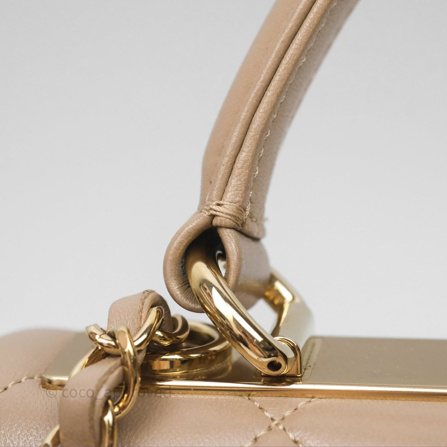 Chanel Small Trendy CC Beige Lambskin Gold Hardware