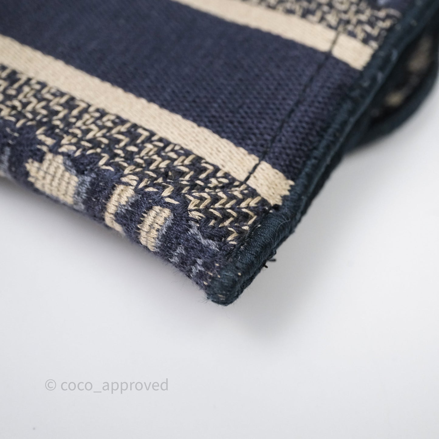Christian Dior Navy Oblique Slim Saddle Pouch