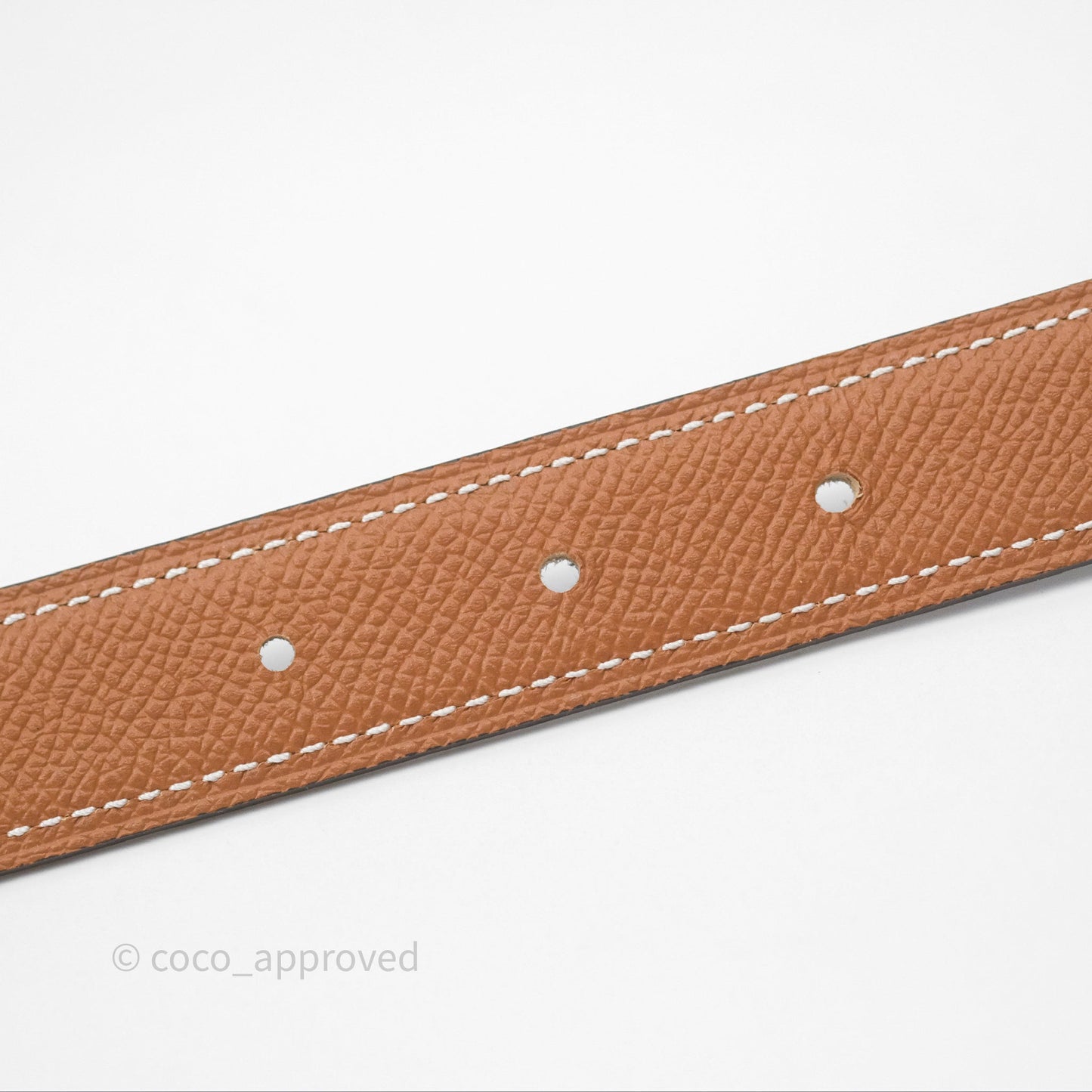 Hermès Bubble Belt Buckle & Reversible Leather Strap 24mm Gold/ Nior