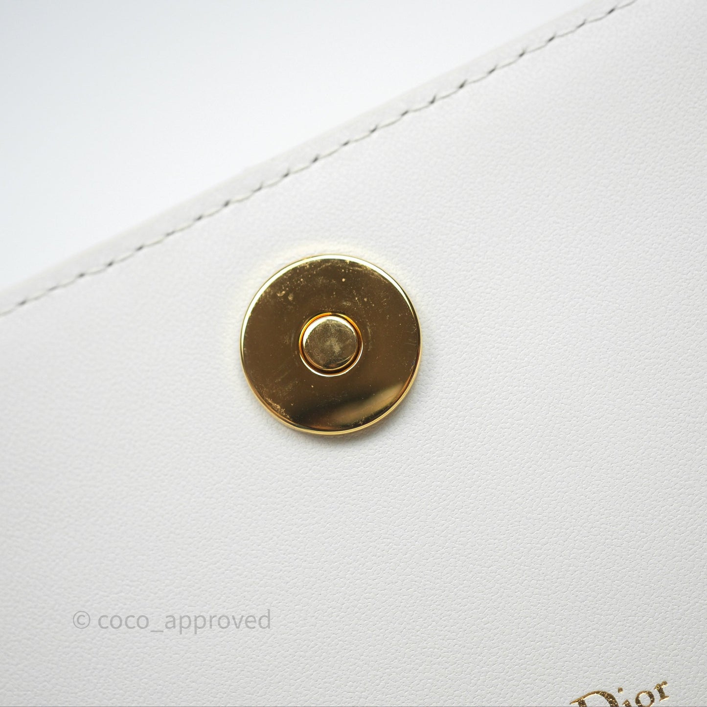Dior Caro Pouch with Chain Latte Supple Cannage Calfskin