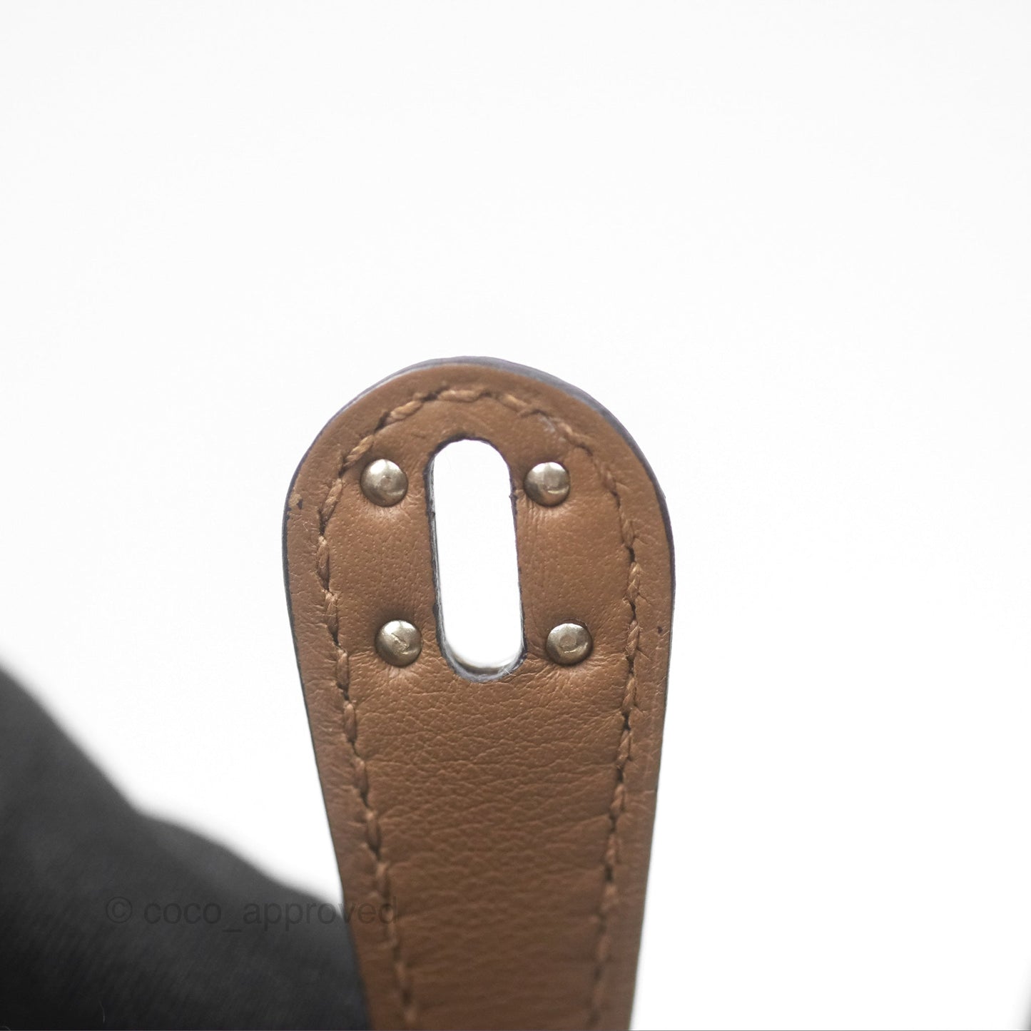 Hermès Mini Lindy 20 Verso Swift Alezan 3G / Biscuit 48 Palladium Hardware