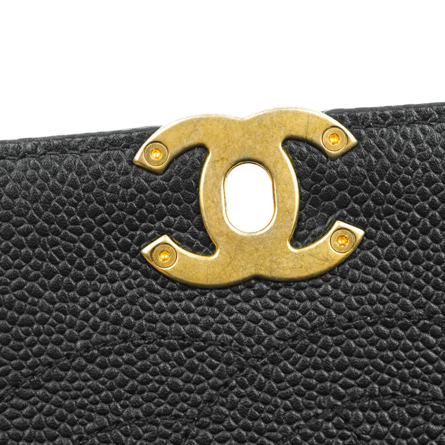 Chanel Chic Affinity Small Grained Calfskin Black Aged Gold Hardware