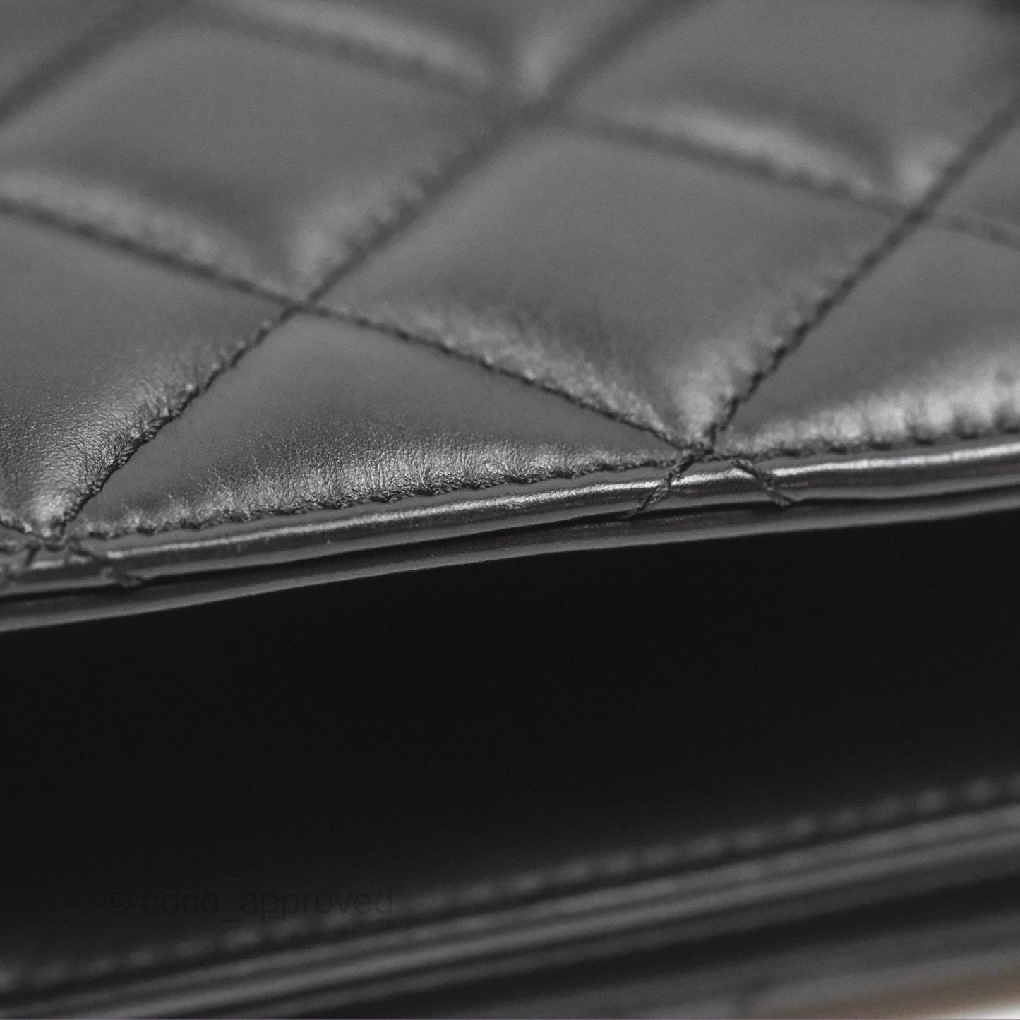 Chanel Quilted Ballerina Small Flap Bag Black Lambskin Ruthenium Hardware