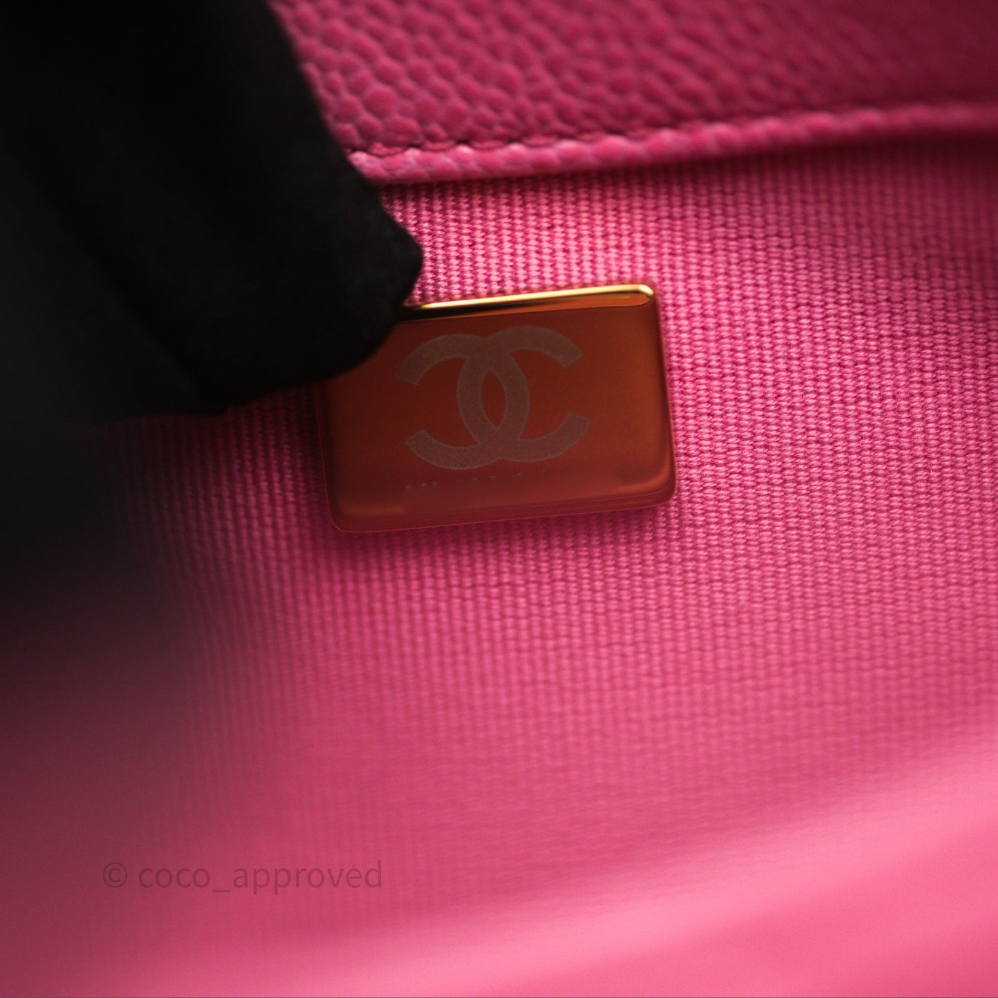 Chanel Quilted Mini Messenger Bag Pink Caviar Gold Hardware 23P