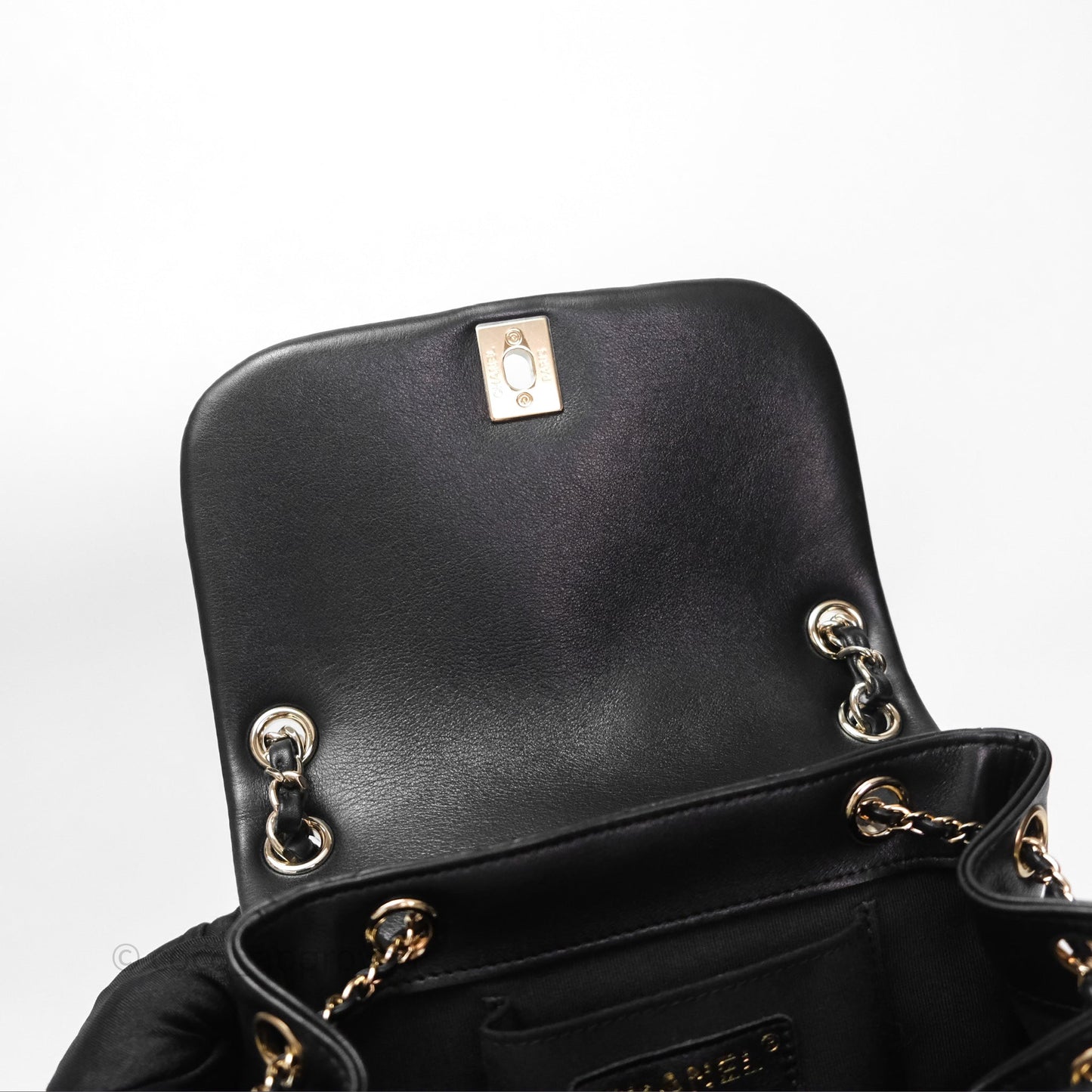 Chanel Quilted Large Duma Drawstring Backpack Black Calfskin