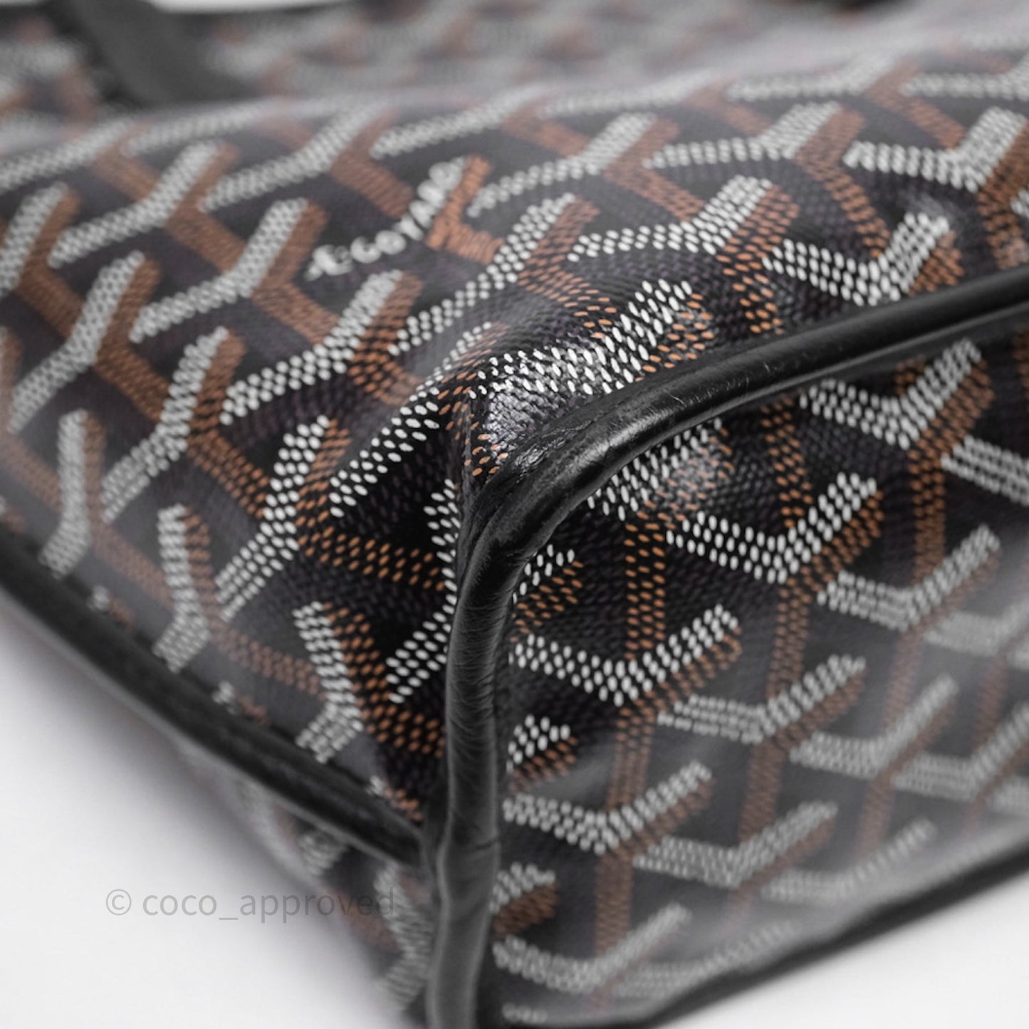 Goyard Anjou Mini Bag Goyardine Canvas Black