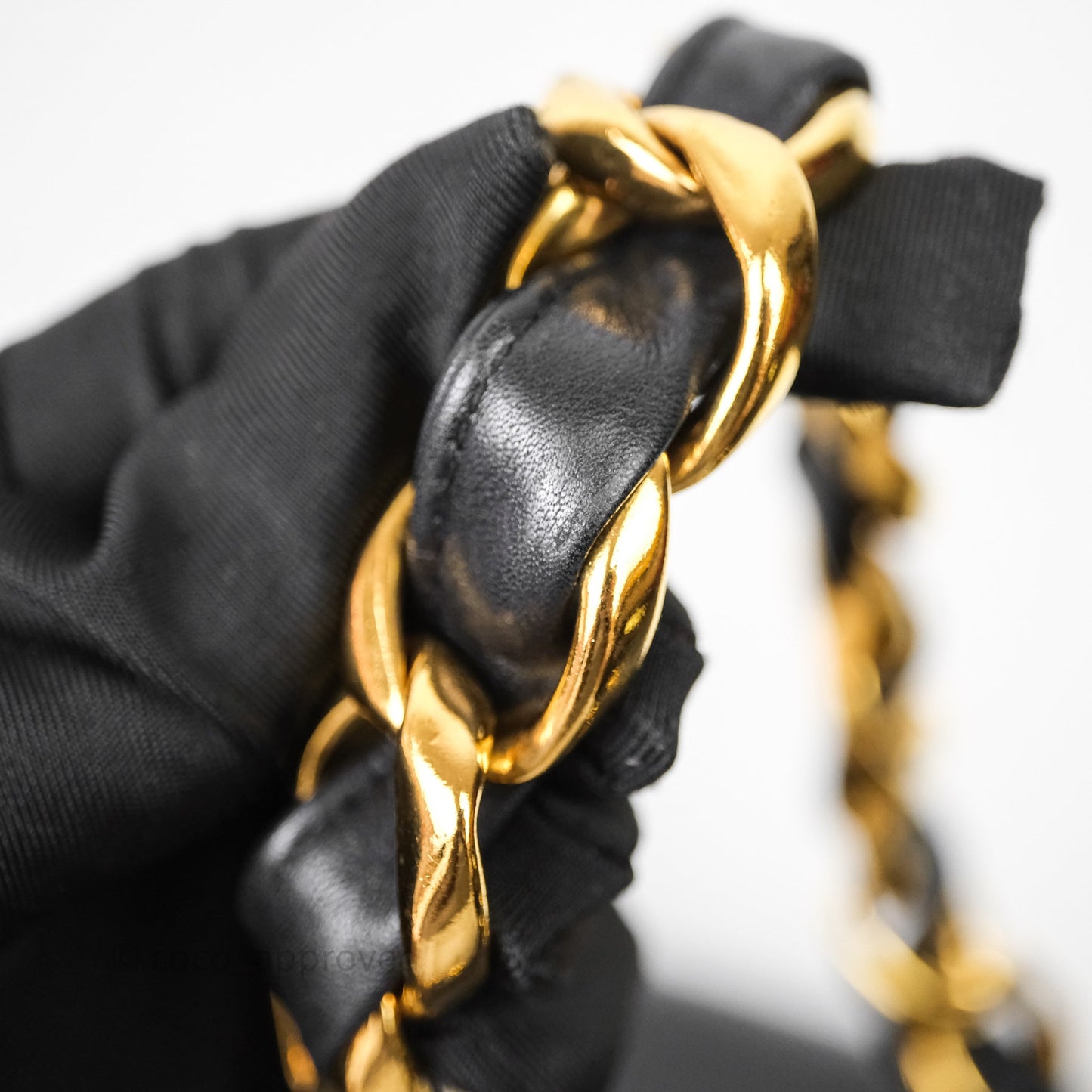 Chanel Vintage Shoulder Bag Black Calfskin Gold Hardware