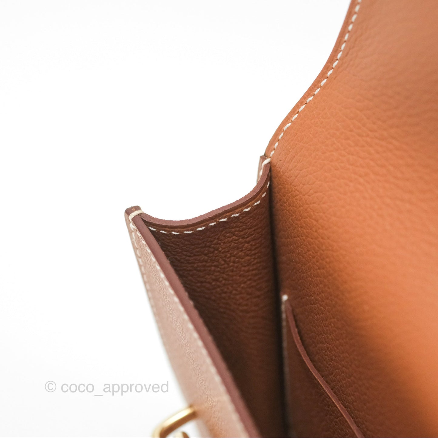 Hermès Roulis Slim Wallet Gold Evercolor Gold Hardware