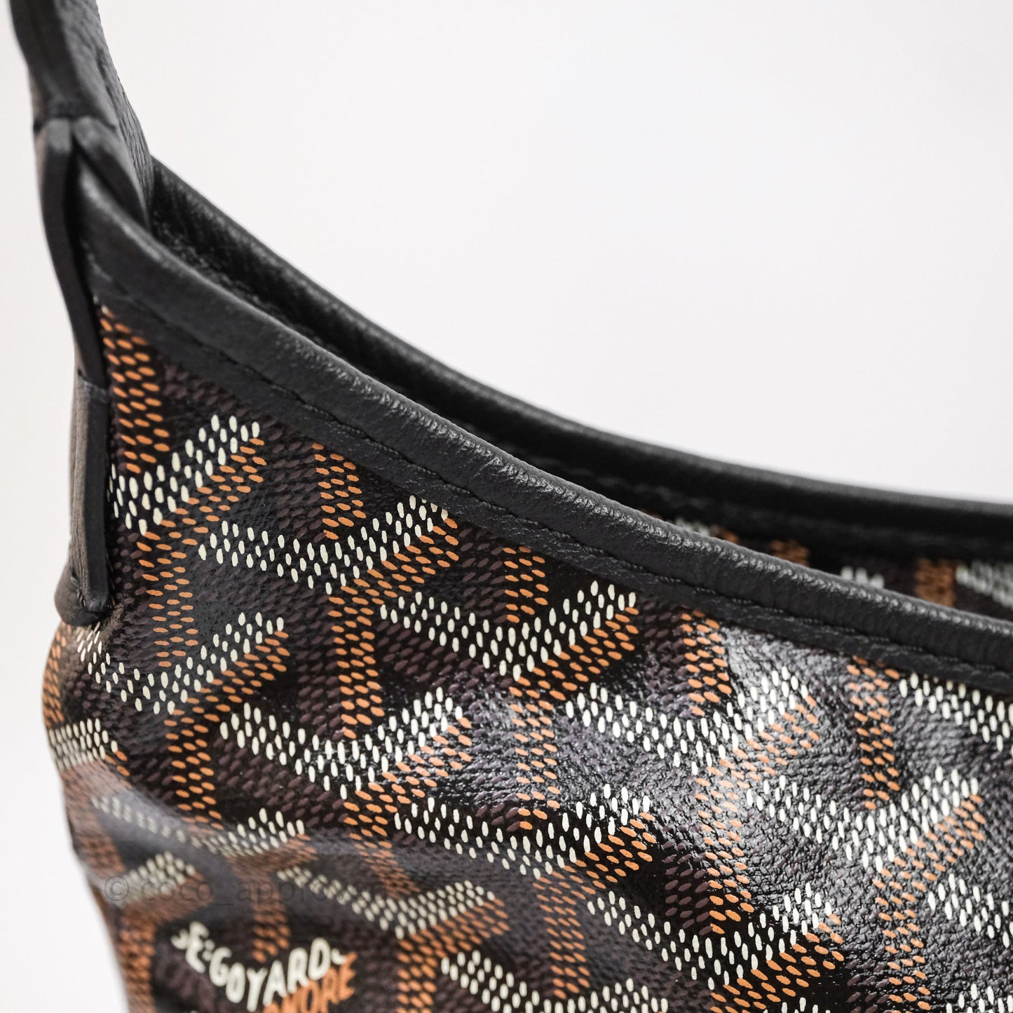 Goyard Bohème Hobo Bag Black Goyardine Canvas