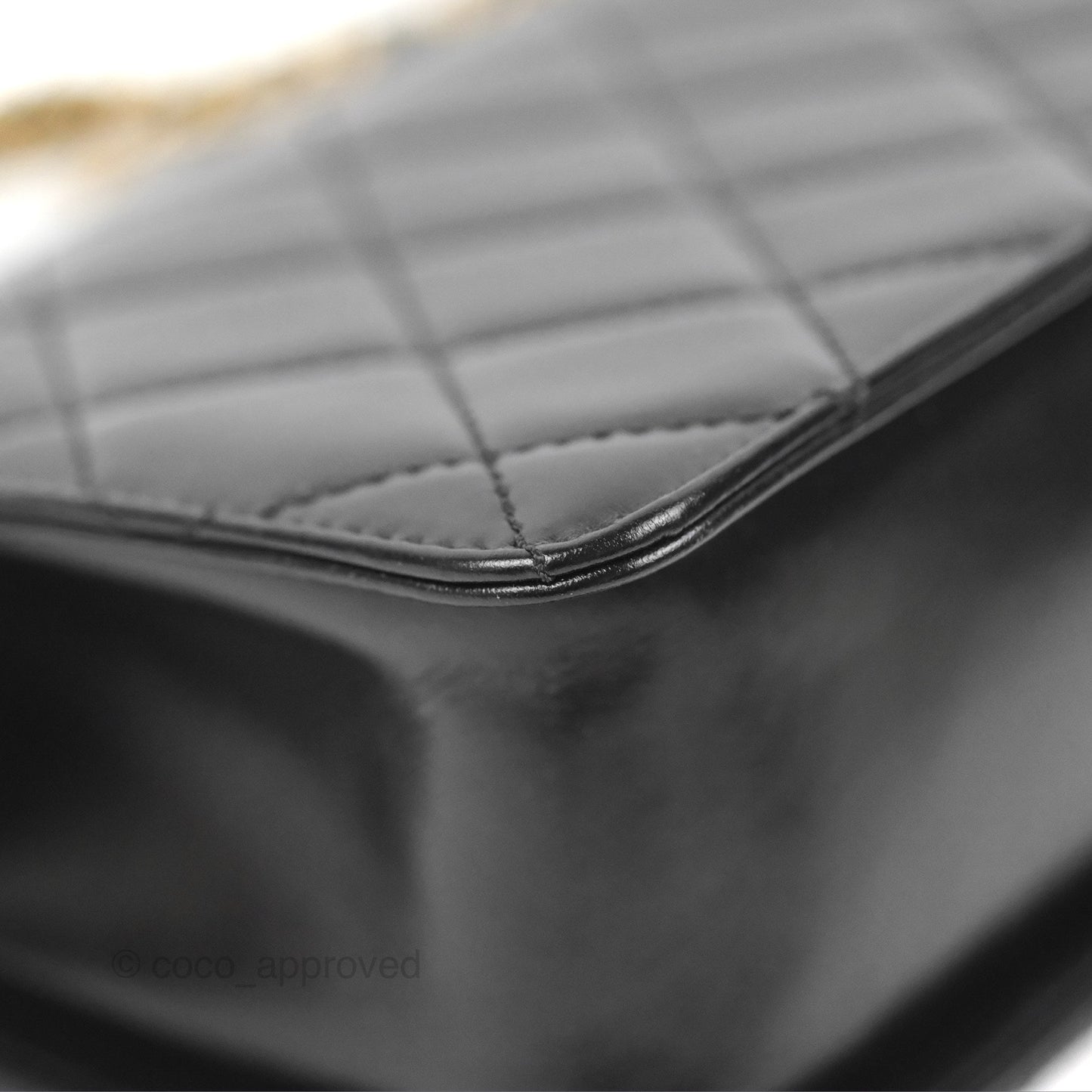 Chanel Quilted Mini Perfect Fit Adjustable Black Calfskin Aged Gold Hardware