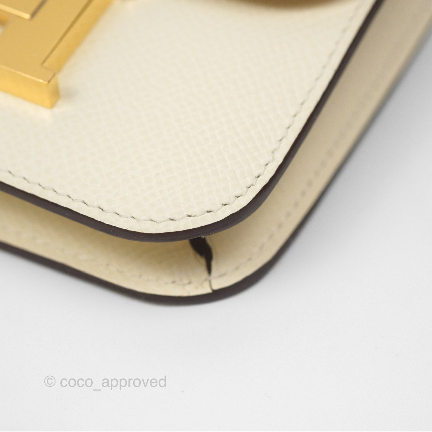 Hermès Constance Slim Wallet Nata I2 Epsom Gold Hardware