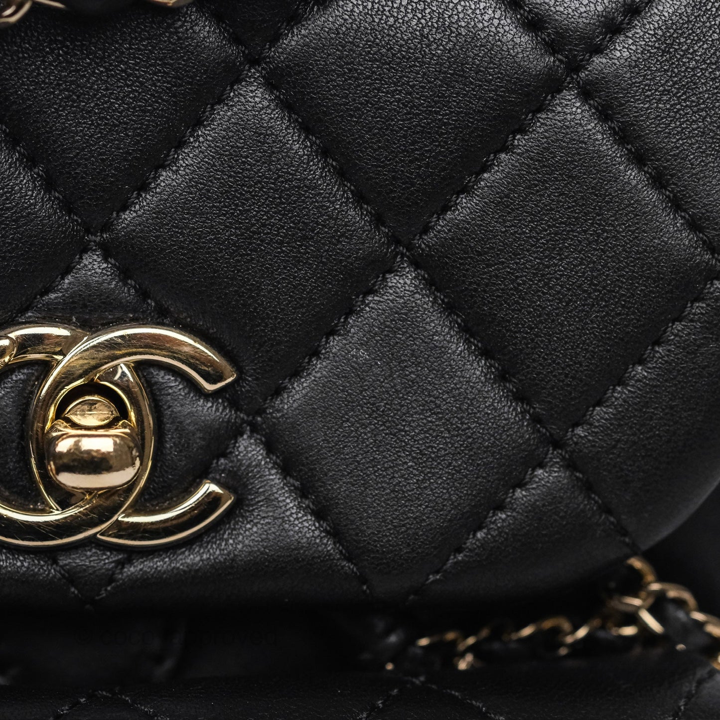 Chanel Small Duma Drawstring Backpack Black Lambskin Gold Hardware