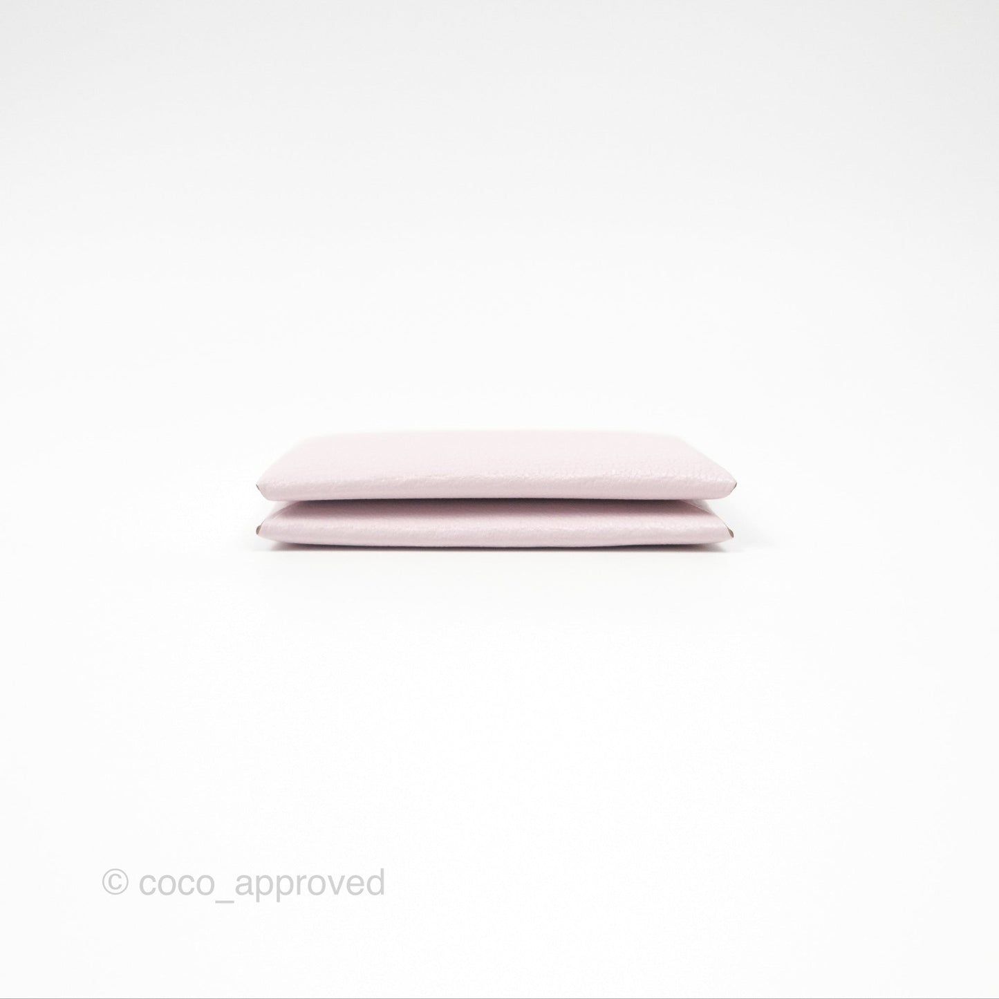 Hermès Calvi Card Holder Mauve Pale Chevre Mysore