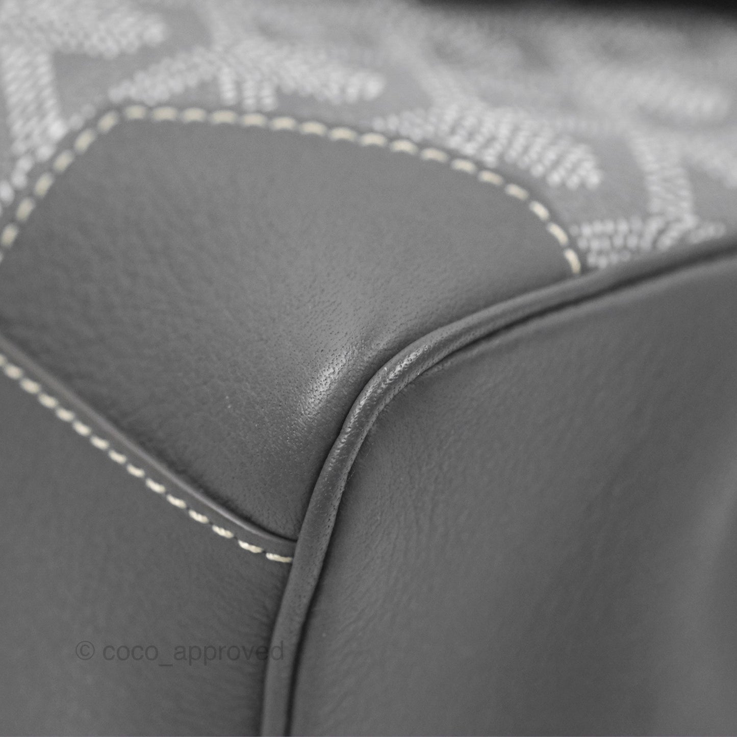 Goyard Saïgon Mini Bag Chevroches Calfskin Grey Silver Hardware