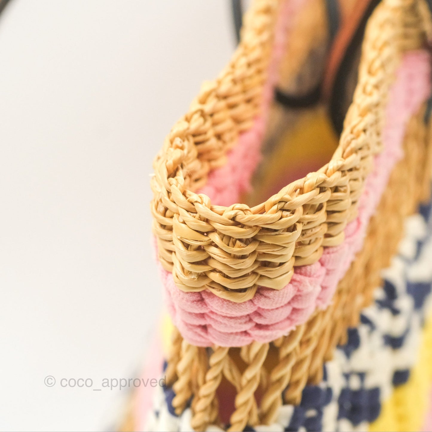 Loewe x Paula’s Ibiza Striped Raffia Basket Bag