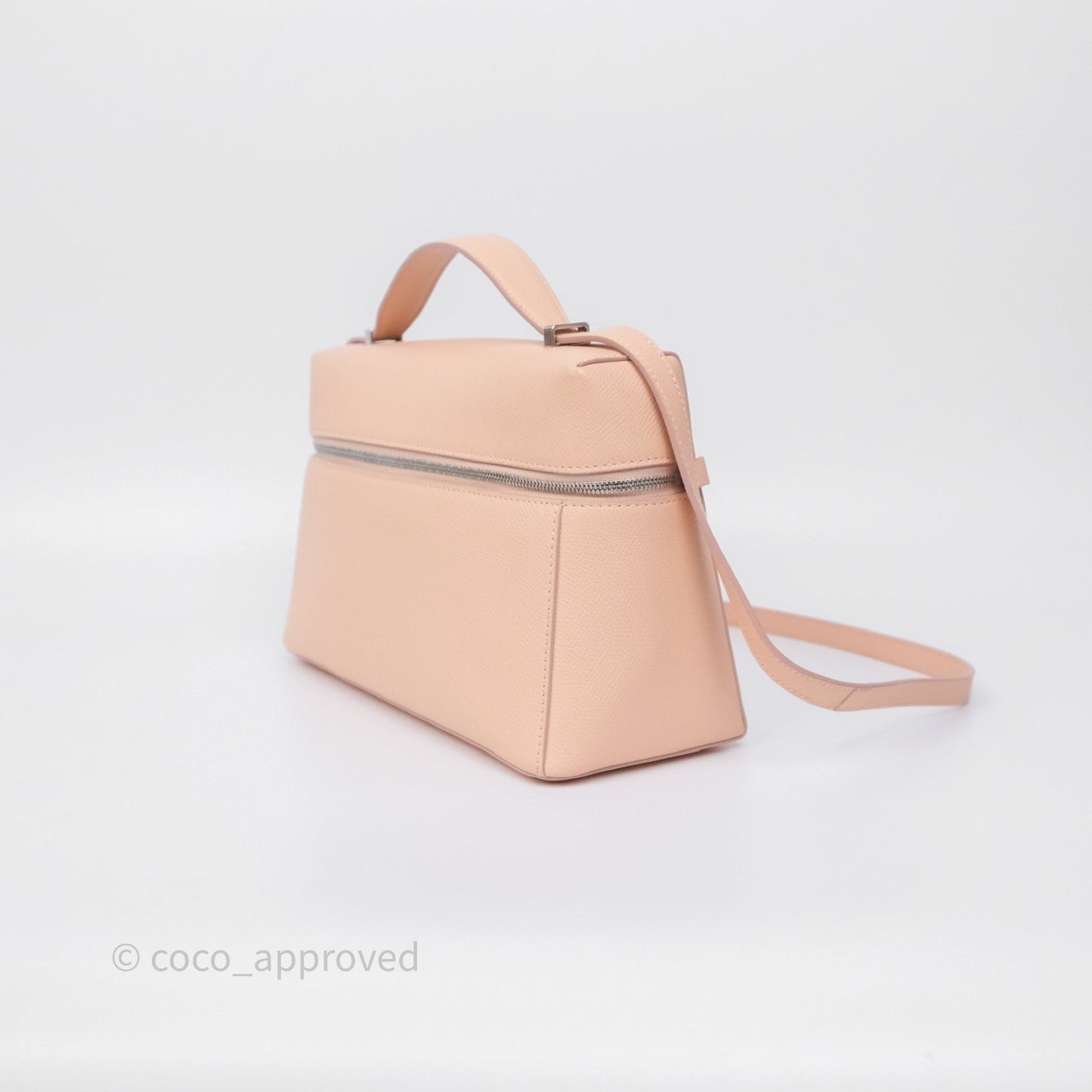 Loro Piana Extra Bag L27 Pink Calfskin Silver Hardware