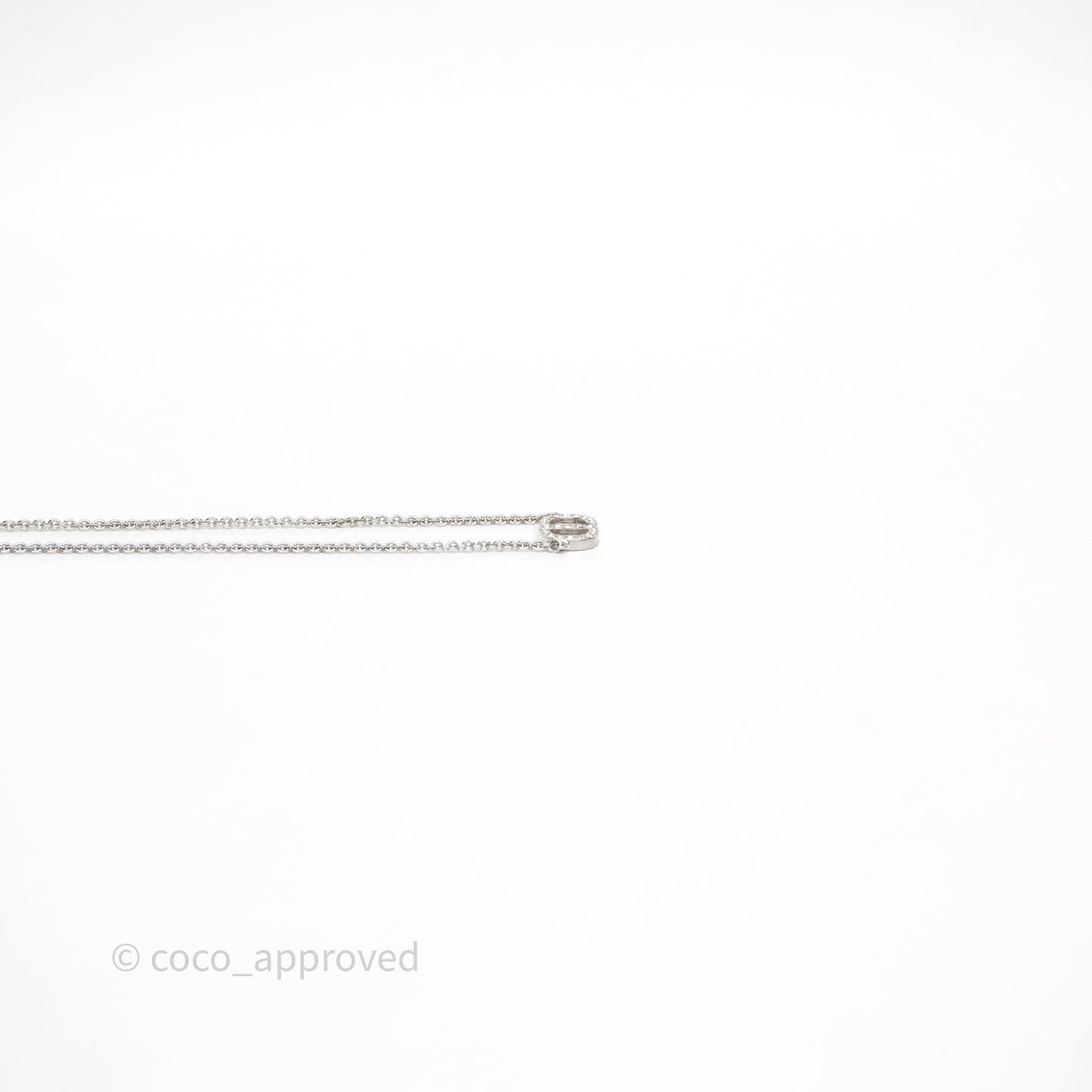 Christian Dior Petit CD Necklace Silver Tone