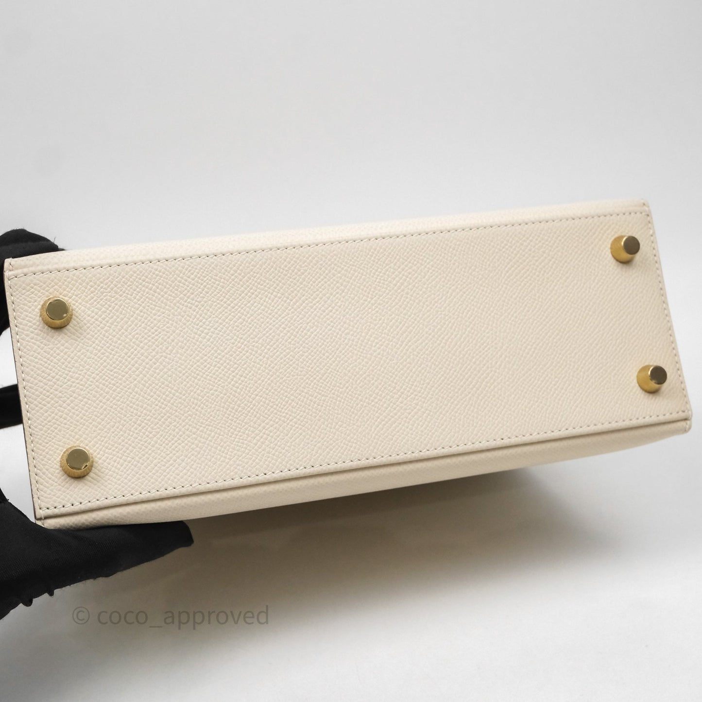Hermes Kelly 25 Craie Epsom Gold Hardware