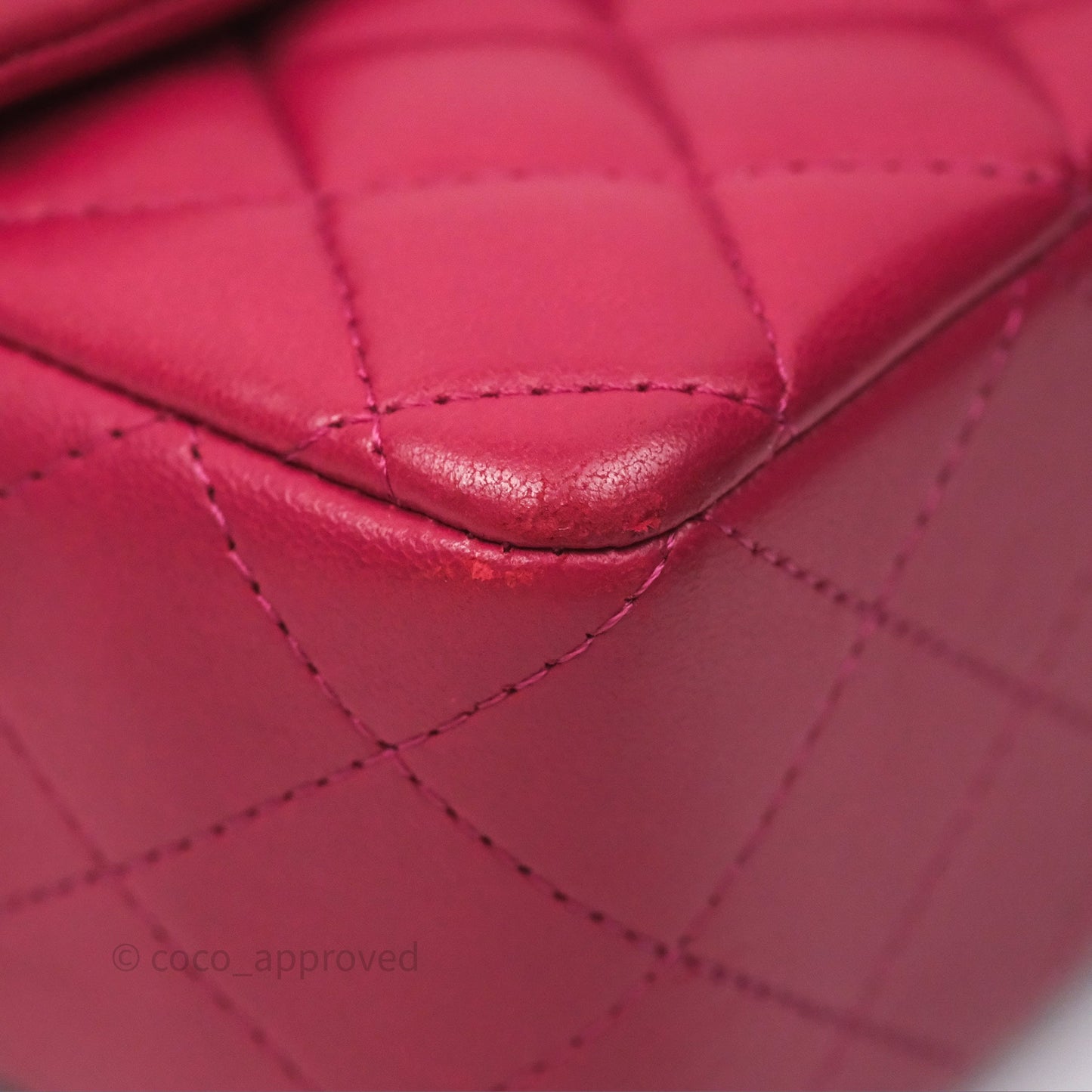 Chanel Top Handle Mini Rectangular Flap Red Lambskin Aged Gold Hardware
