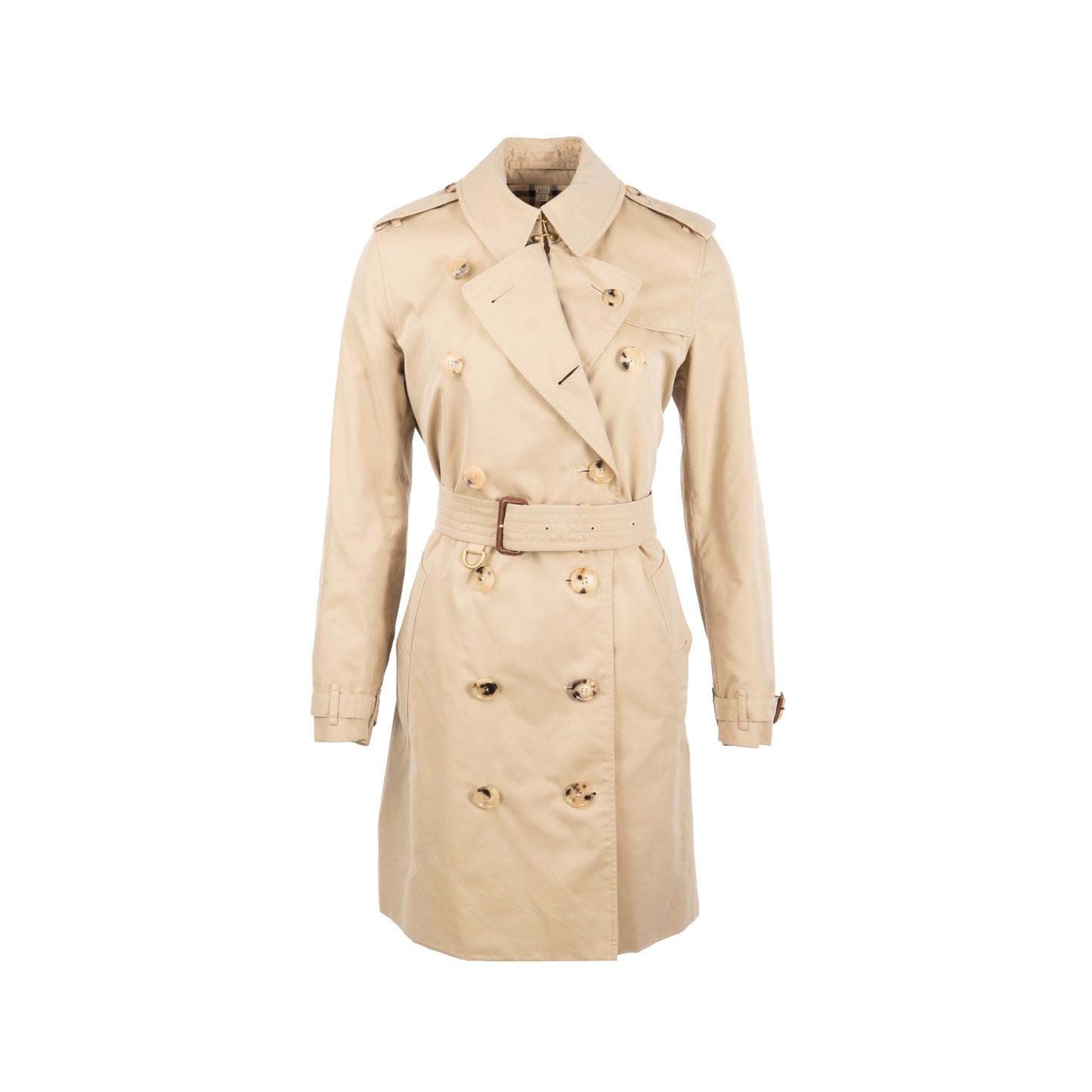 Burberry Size UK8 The Kensington Medium Coat Cotton Brown