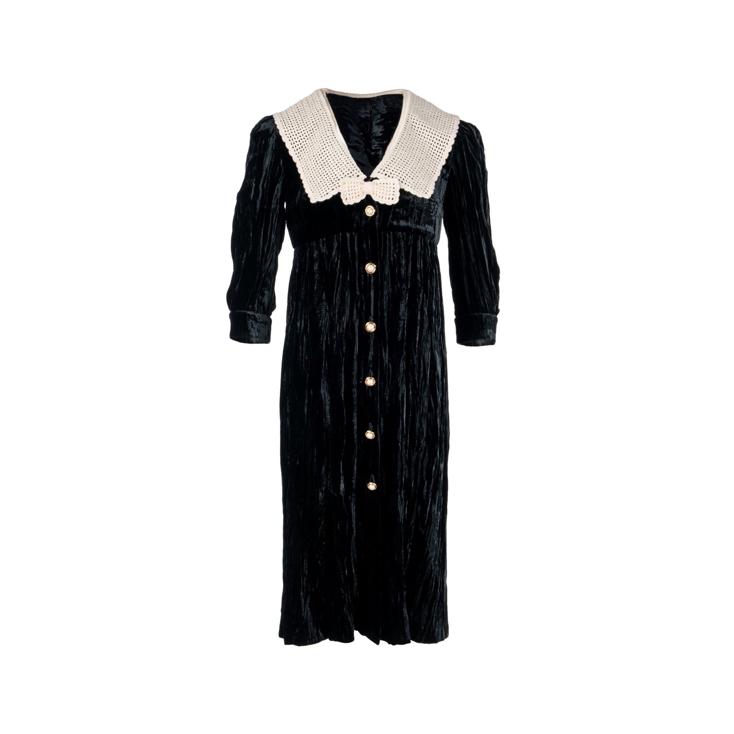 Miu miu size 36 Velvet cardigan dress virgin wool black/white