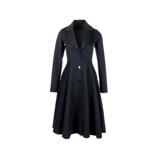 Dior Size 34 Long Coat Wool Black