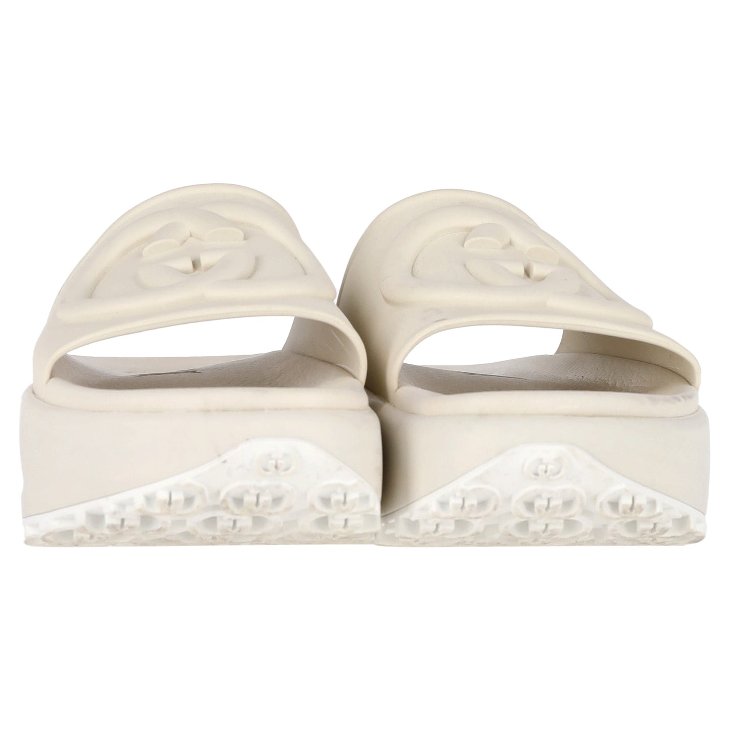 Luxury Gucci Trending 2025 Slide Sandal with Interlocking G in White Rubber