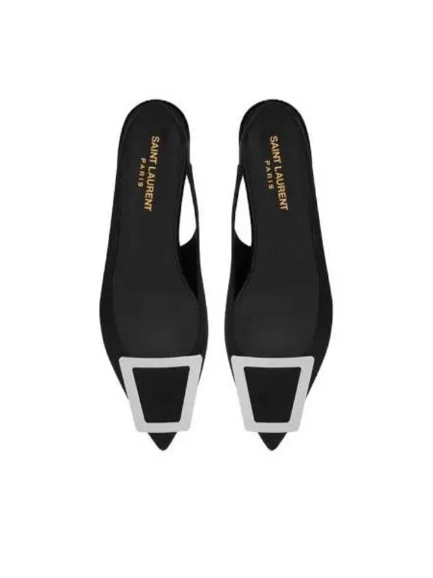 Luxury Saint Laurent Women's Maxine Slingback Flats Black