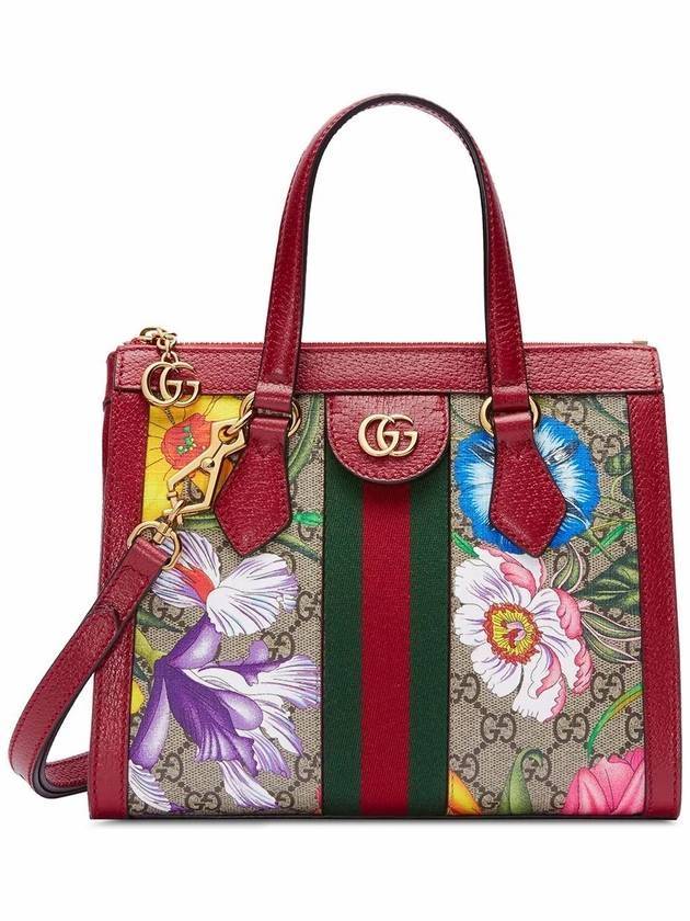 Luxury Gucci Trending 2025 Ophidia GG Flora Small Tote Bag Red