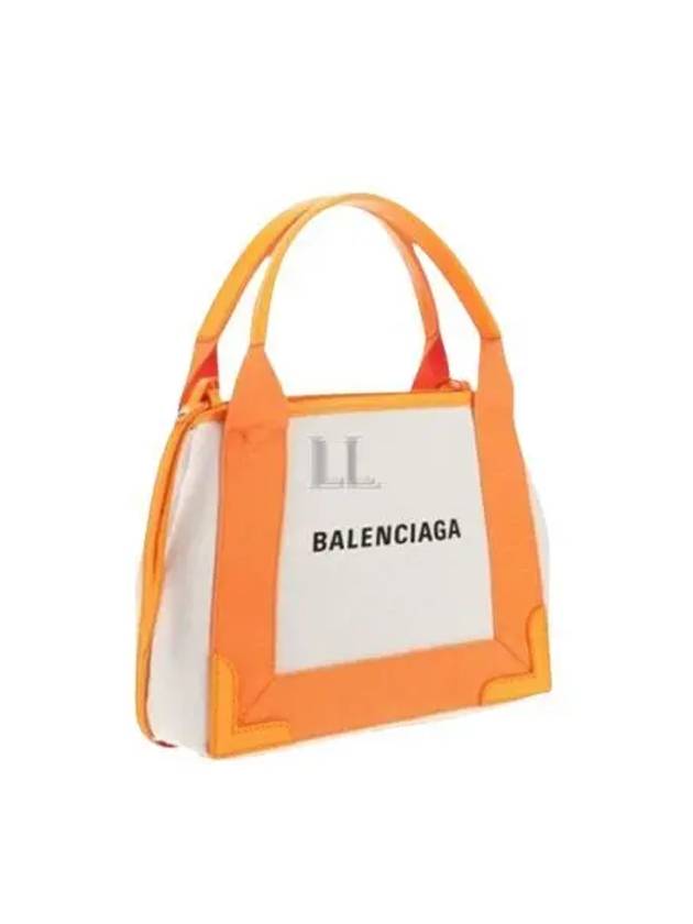 Luxury Balenciaga Cabas XS Tote Bag Natural Pop Orange
