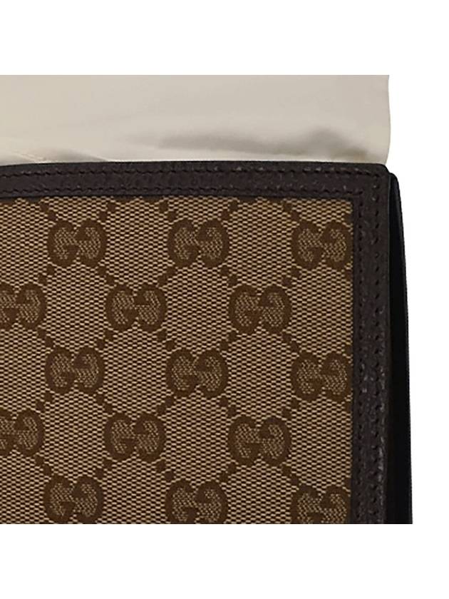 Luxury Gucci Trending 2025 GG Canvas Half Wallet Brown
