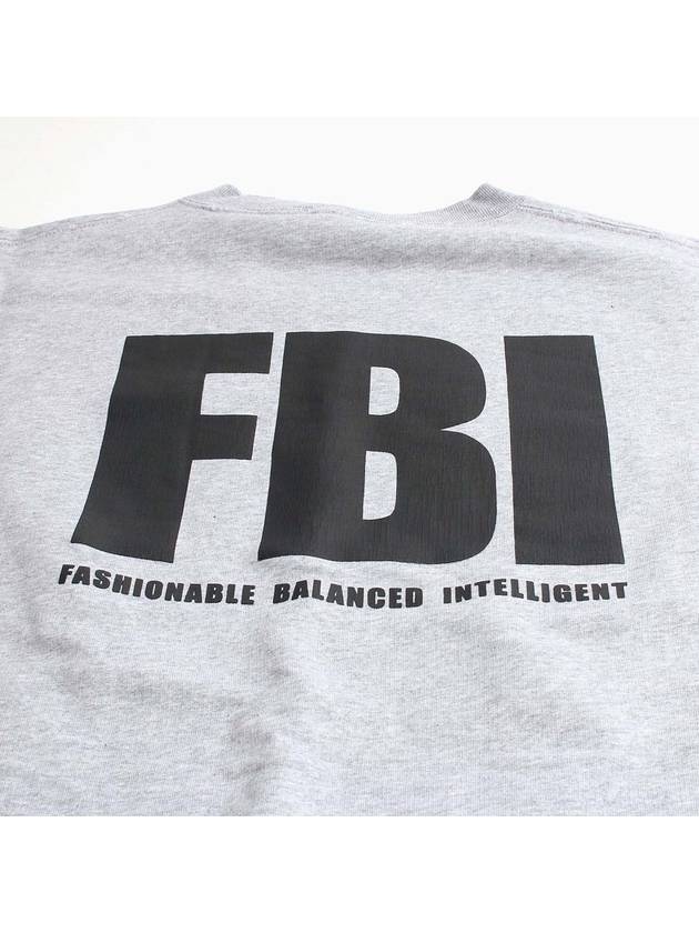 Luxury Balenciaga FBI Logo Sweatshirt Grey
