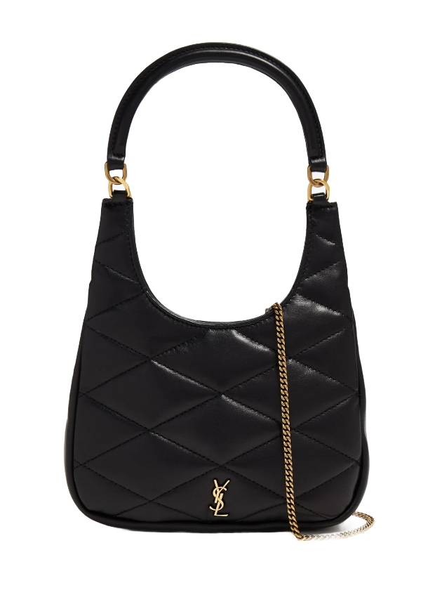 Luxury Saint Laurent Sade Lambskin Shoulder Bag Black