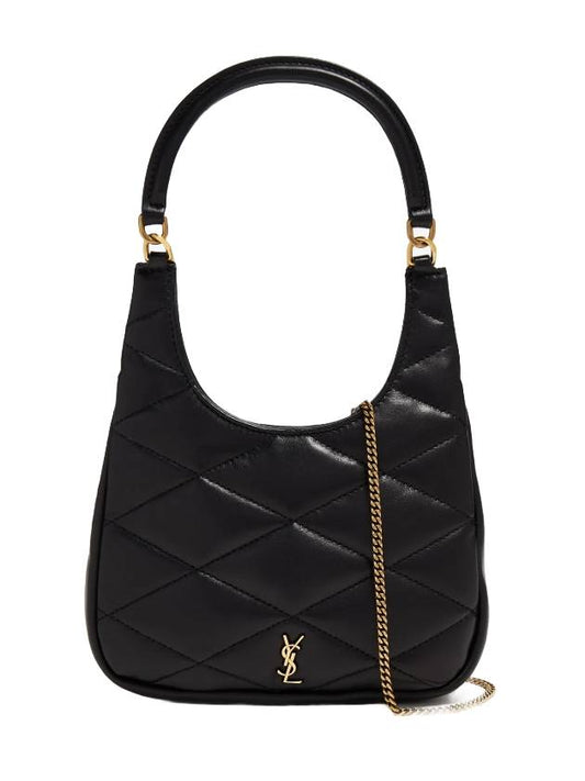 Luxury Saint Laurent Sade Lambskin Shoulder Bag Black