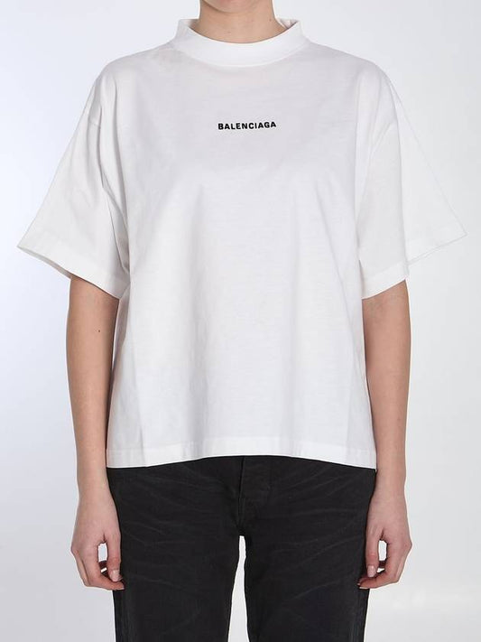Luxury Balenciaga Cropped logo t-shirt