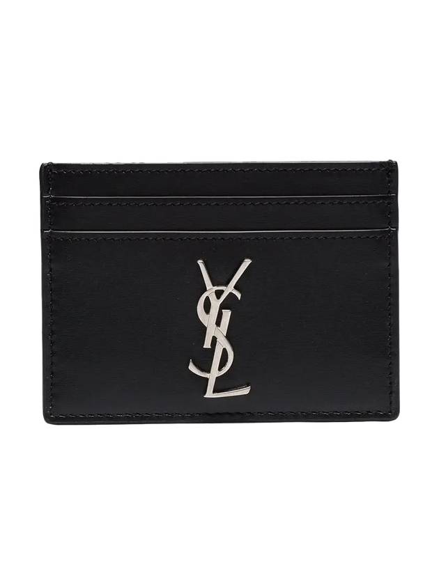 Luxury Saint Laurent Monogram Card Case in Smooth Leather Black