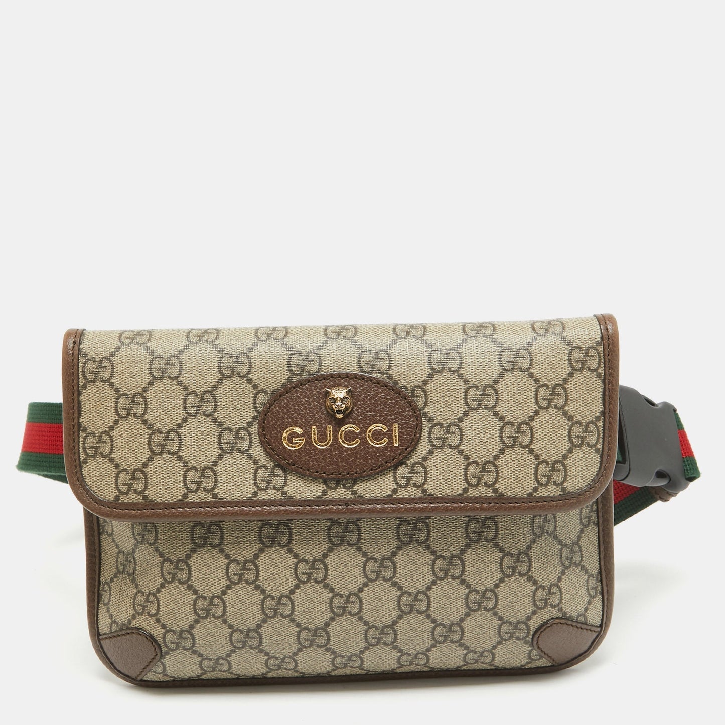 Luxury Gucci Trending 2025 Beige/brown Gg Supreme Canvas And Leather Neo Belt Bag