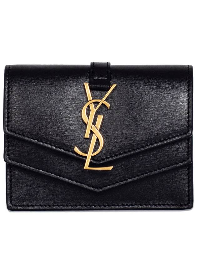 Luxury Saint Laurent Monogram Sulpice Half Wallet Black