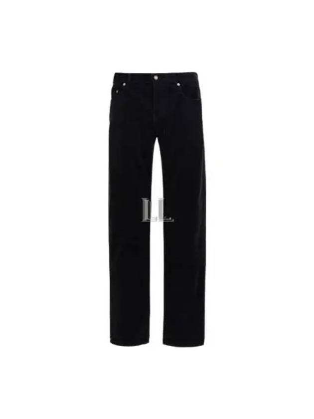 Luxury Saint Laurent Men's Corduroy Straight Pants Black