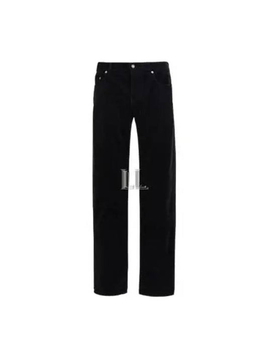 Luxury Saint Laurent Men's Corduroy Straight Pants Black