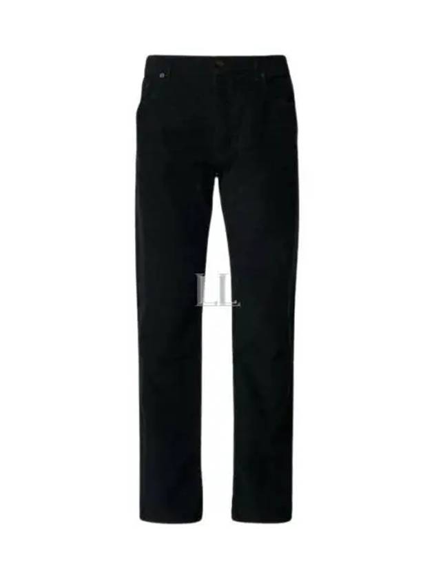 Luxury Saint Laurent Corduroy Straight Leg Jeans Black