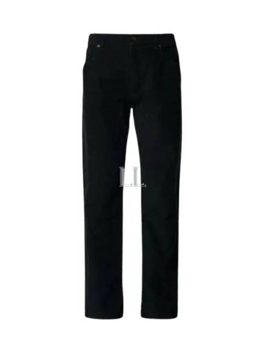 Luxury Saint Laurent Corduroy Straight Leg Jeans Black